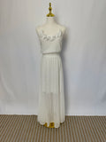 White Knit Long Dress - Size S