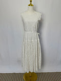 Carol Bassi Embroidered White Dress - Size M