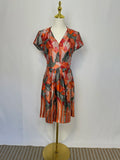 Banana Republic Orange printed Social Dress - Size US2