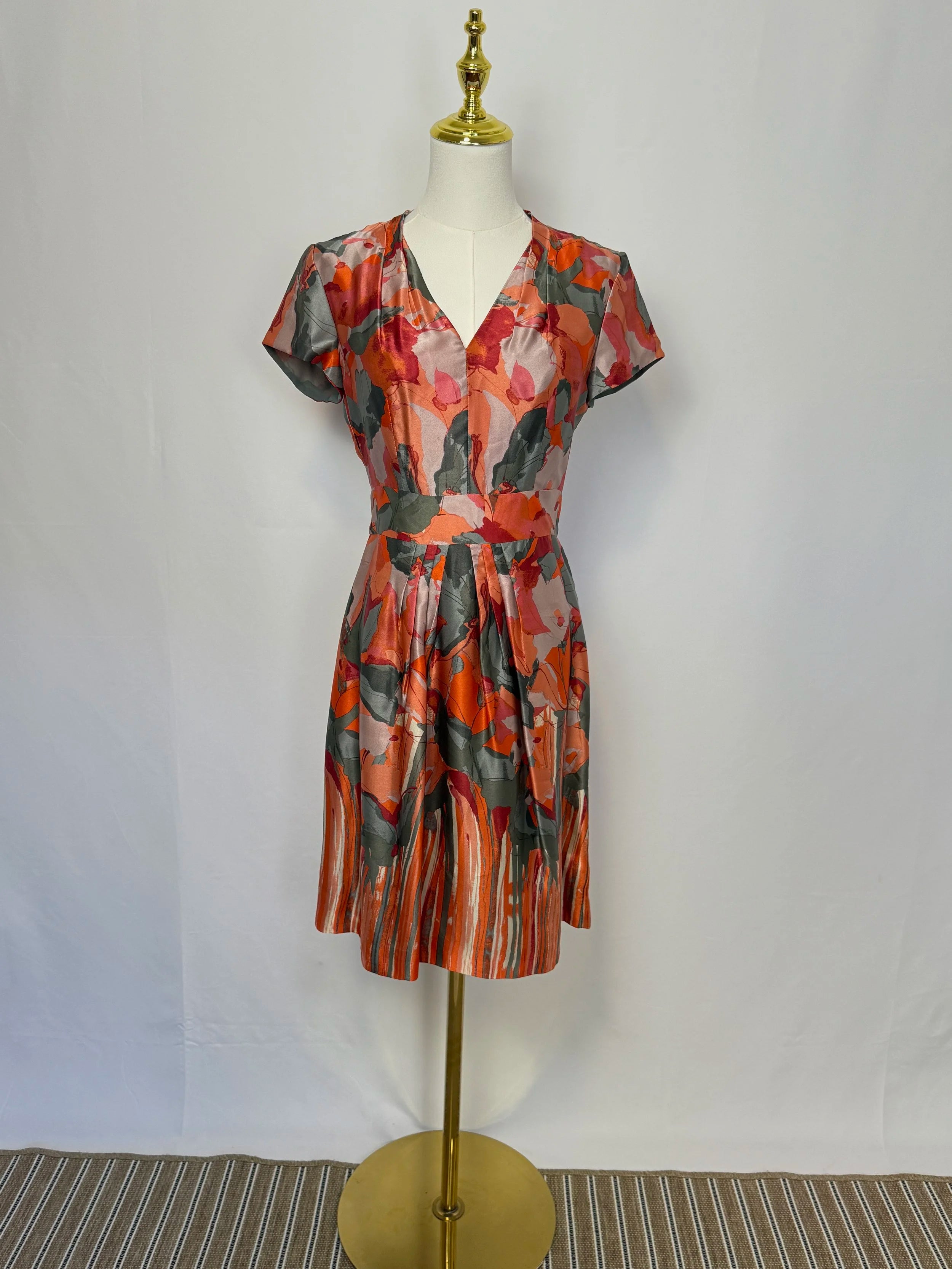 Banana Republic Orange printed Social Dress - Size US2