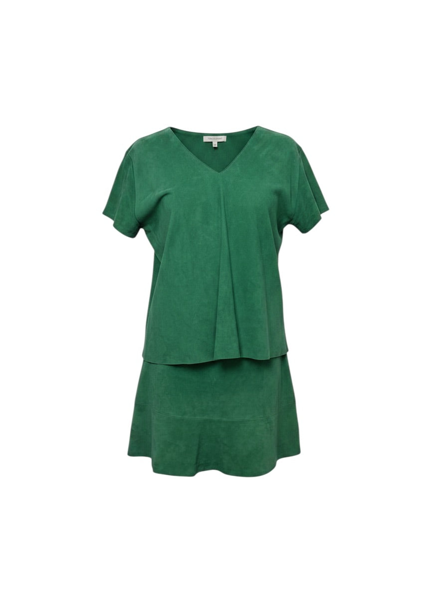 Green Suede Leather Set - Size S