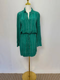 DVF Green Silk Short Dress - Size S