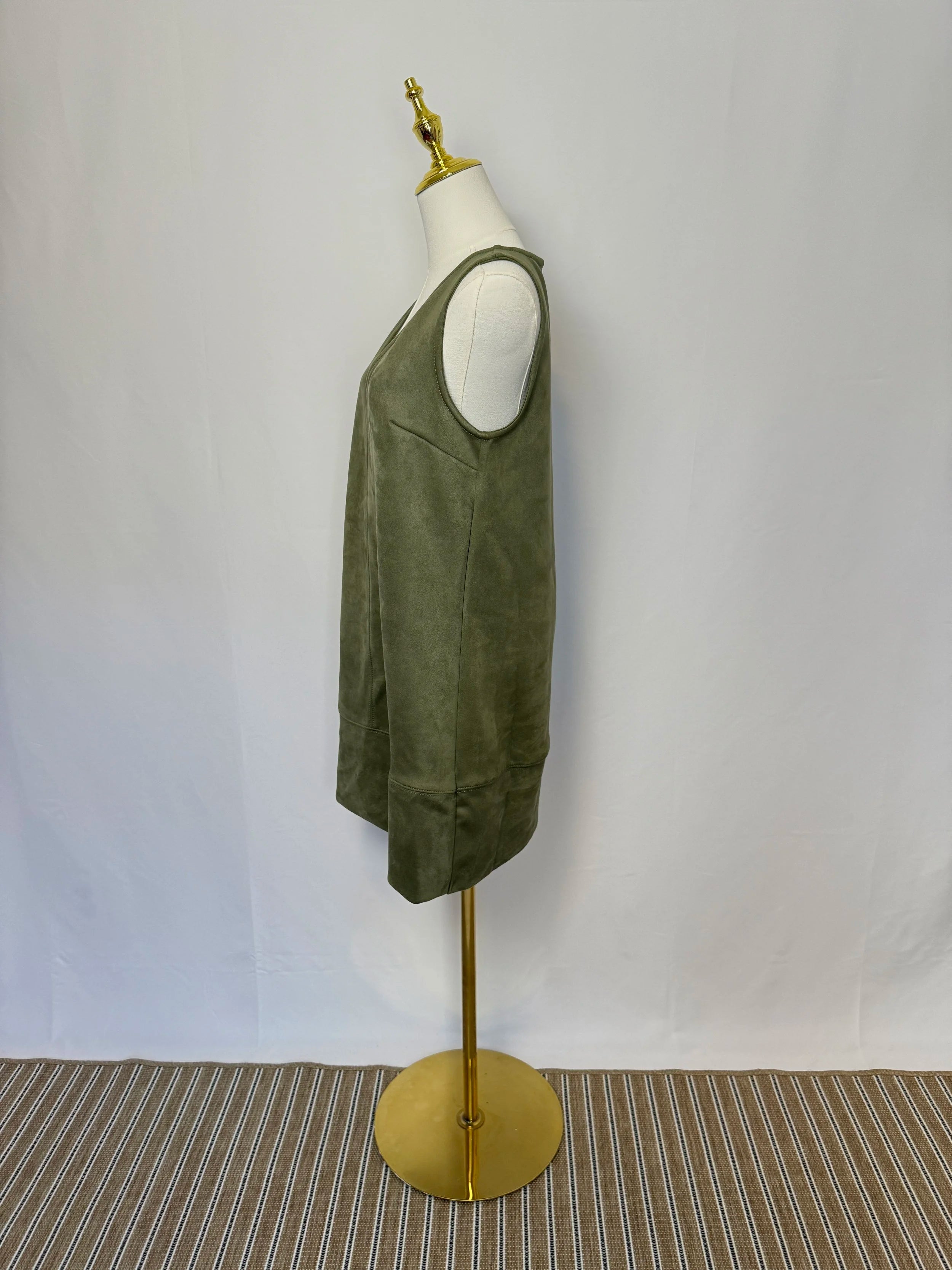 Army Green Suede Dress - NEW - Size US6
