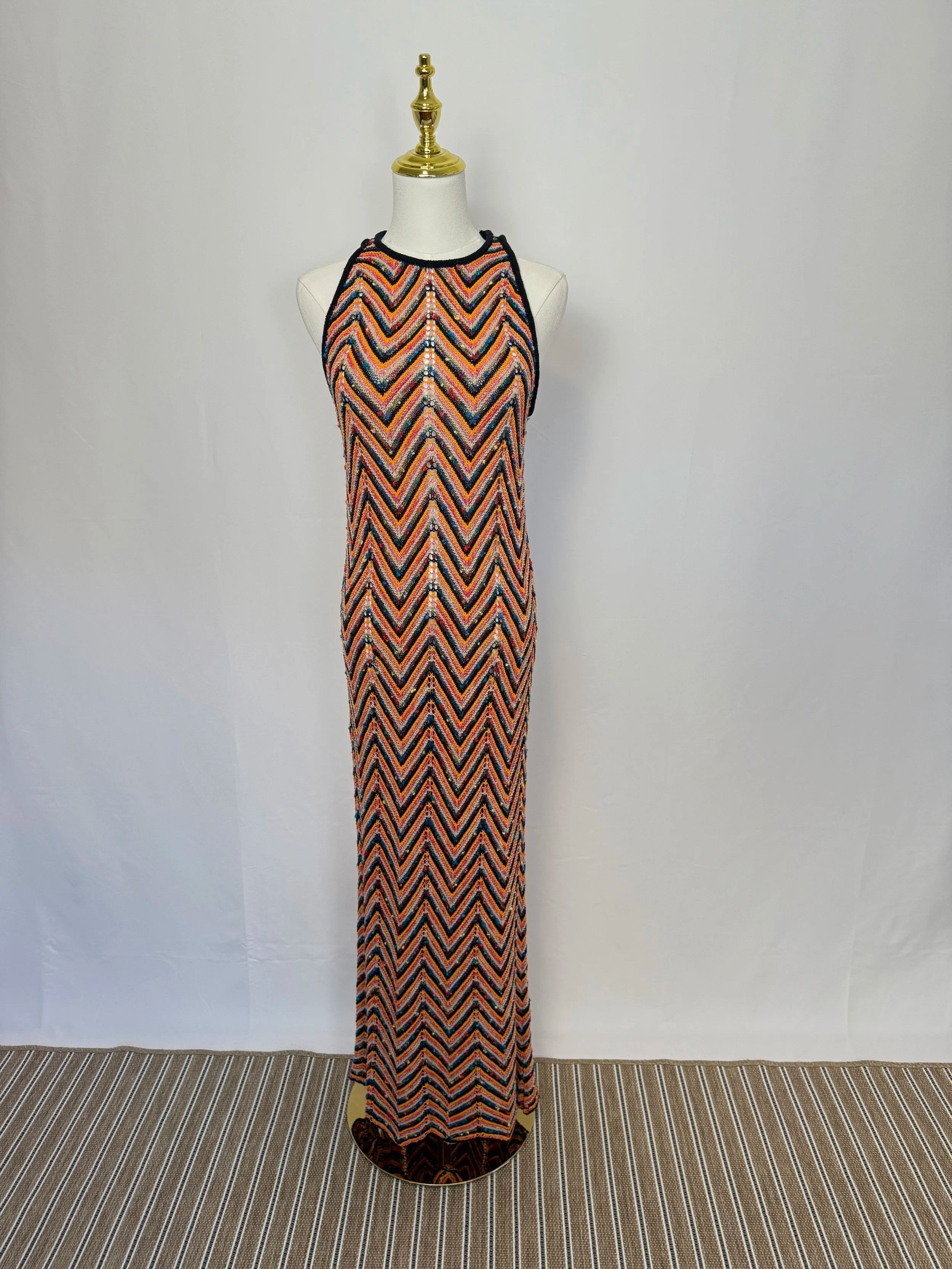 Zara Knit Color Long Dress - Size S