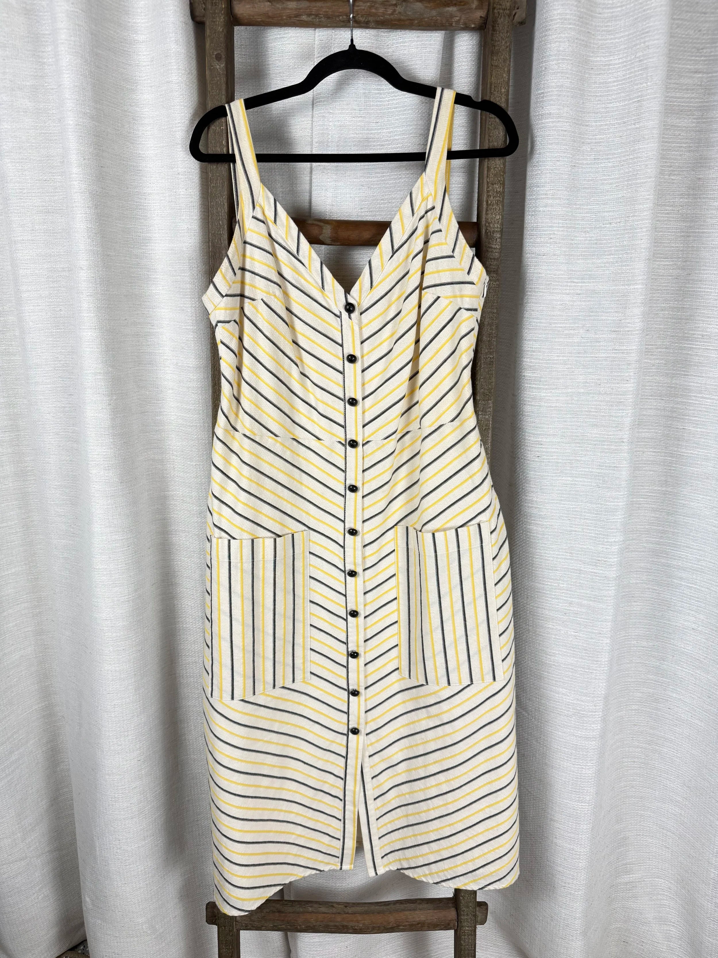 Mixed Striped Cotton Dress - Size US10