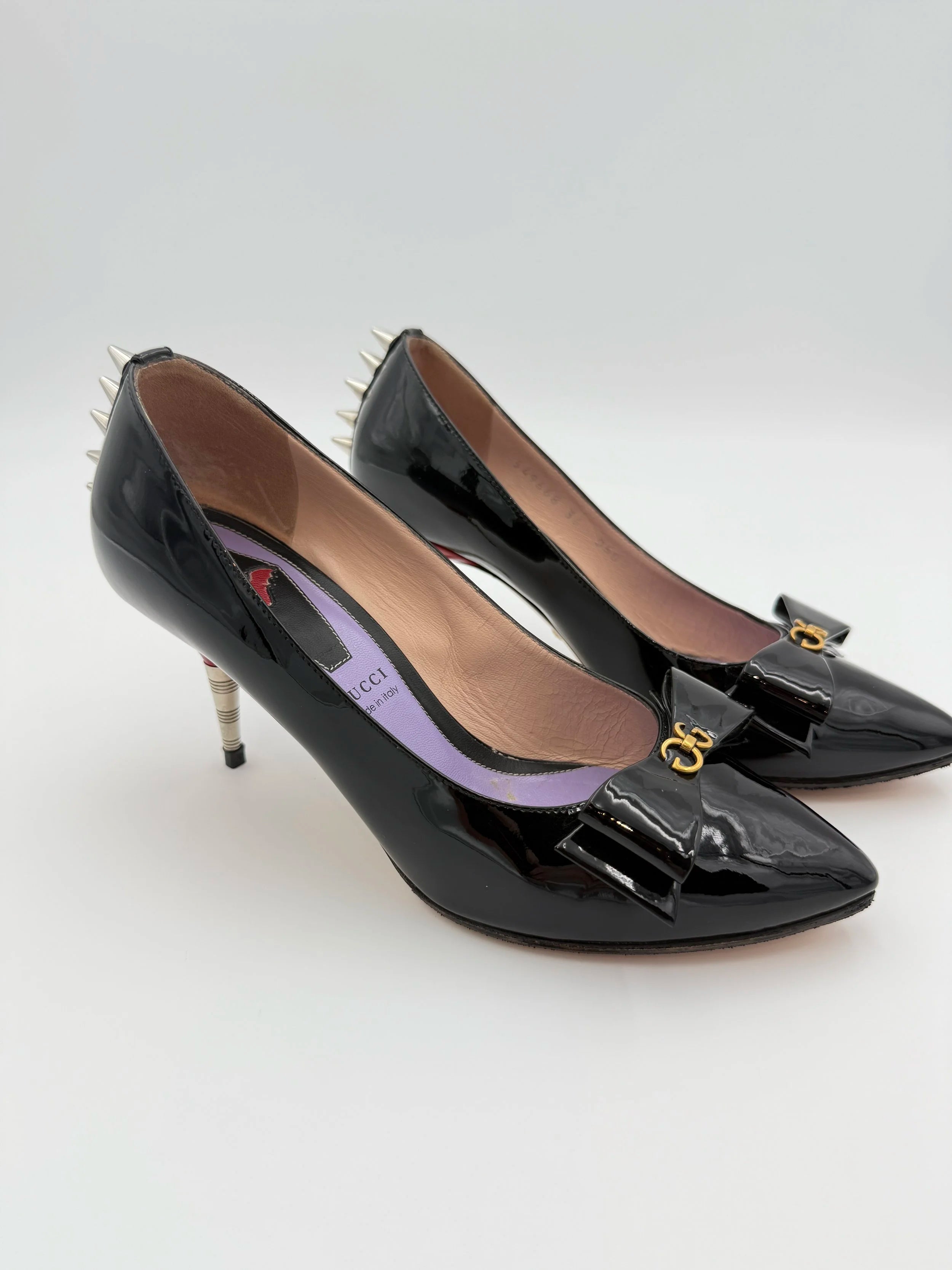Black Gucci Sadie GG Spiked - Size 36EU