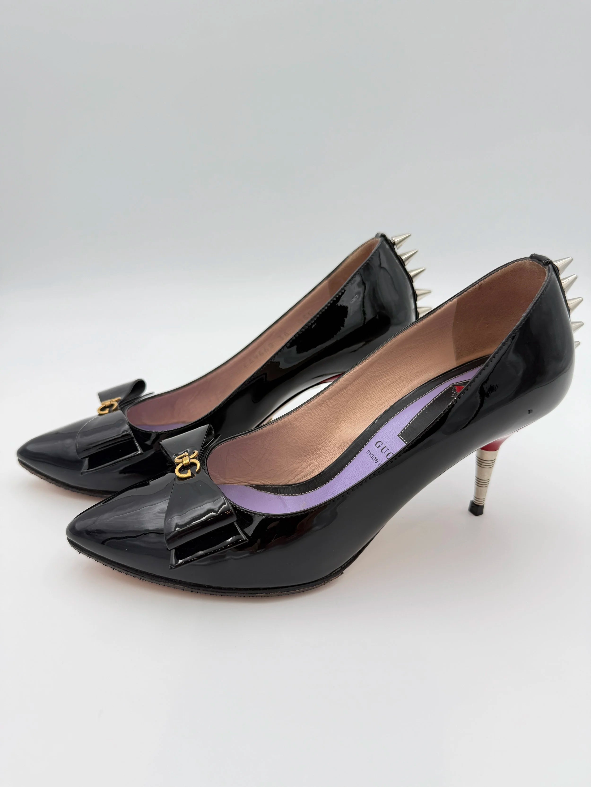 Black Gucci Sadie GG Spiked - Size 36EU