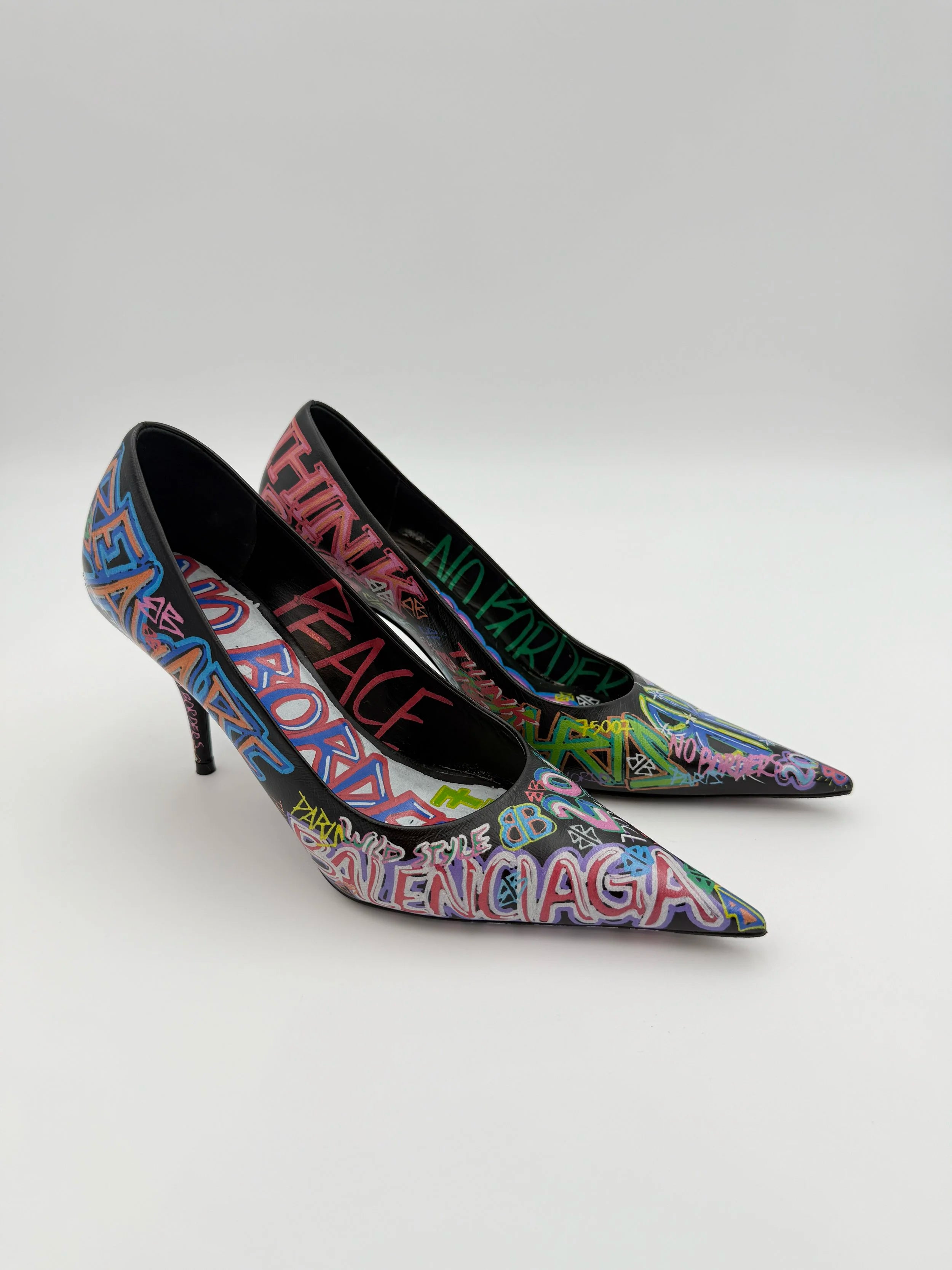 Balenciaga Graffiti Print Pump - Size EU37