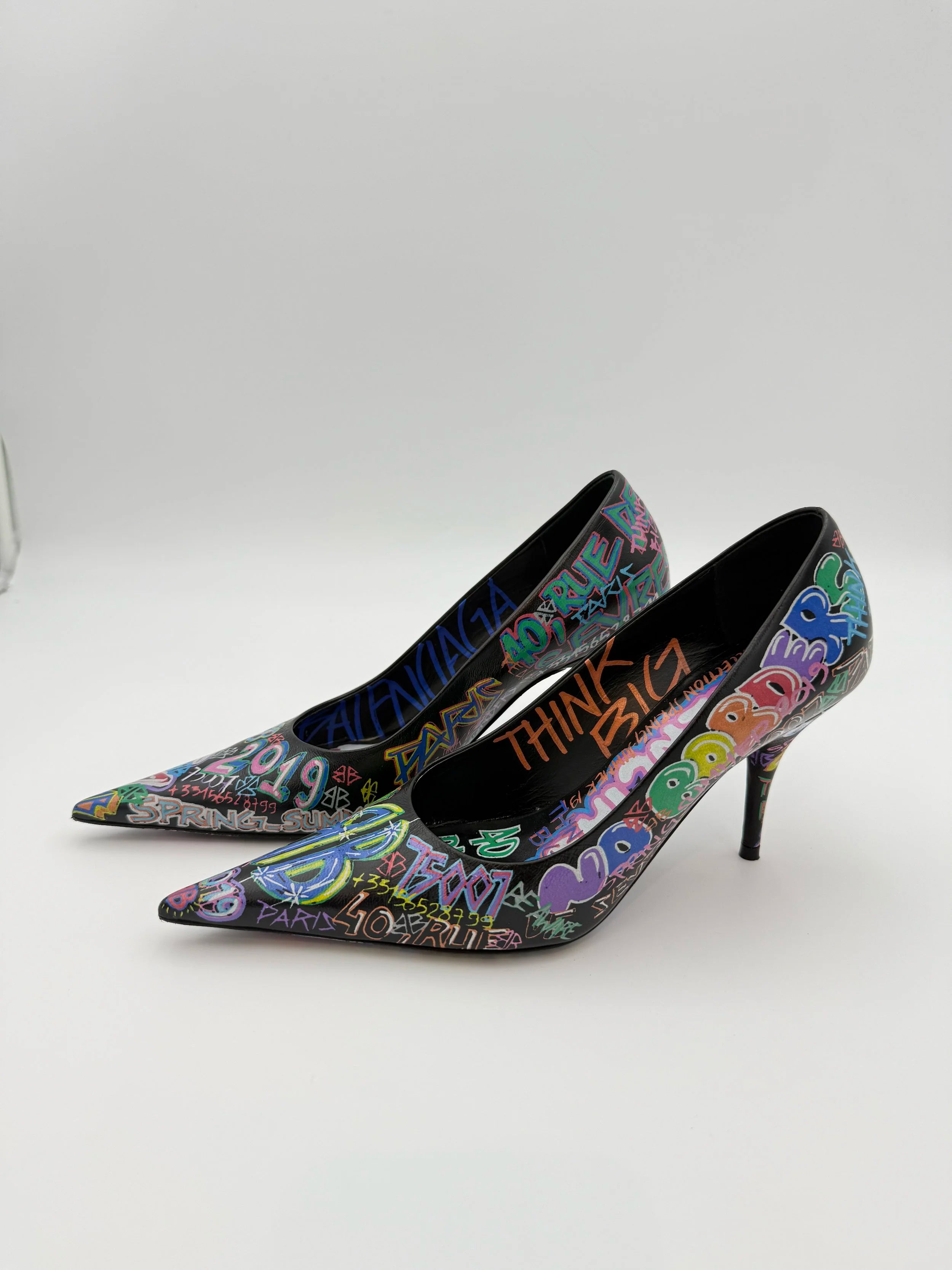 Balenciaga Graffiti Print Pump - Size EU37