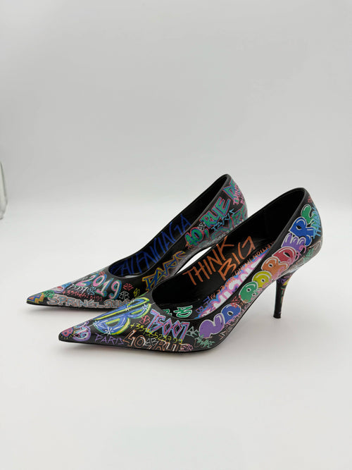 Balenciaga Graffiti Print Pump - Size EU37