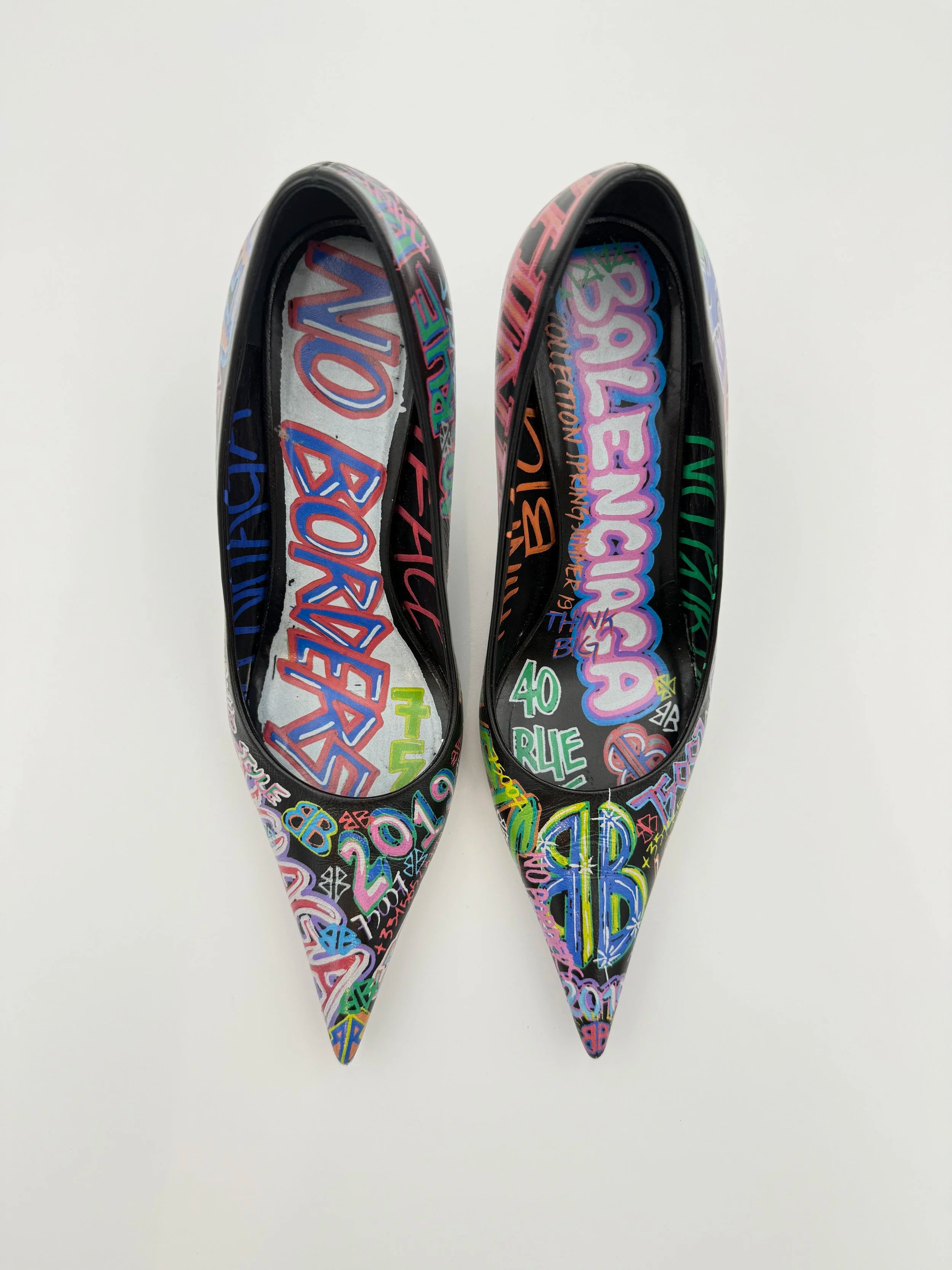 Balenciaga Graffiti Print Pump - Size EU37