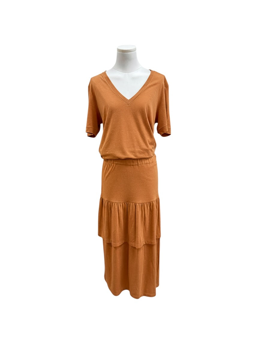 Mixed Orange Cotton skirt set Medium