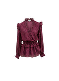 Misa Star Print Chiffon Top - Size XS