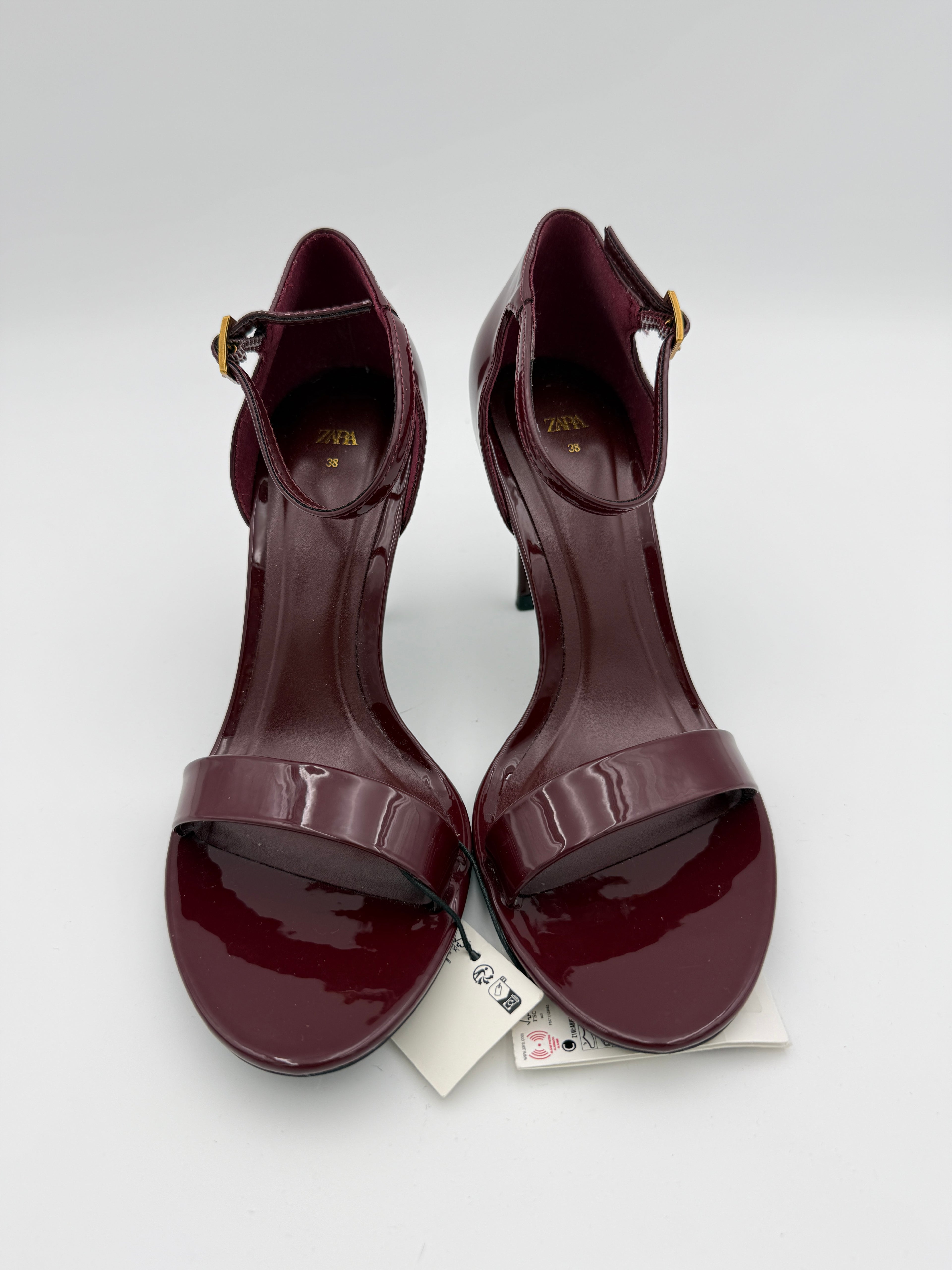 Zara Burgundy Sandals -NEW - US7.5