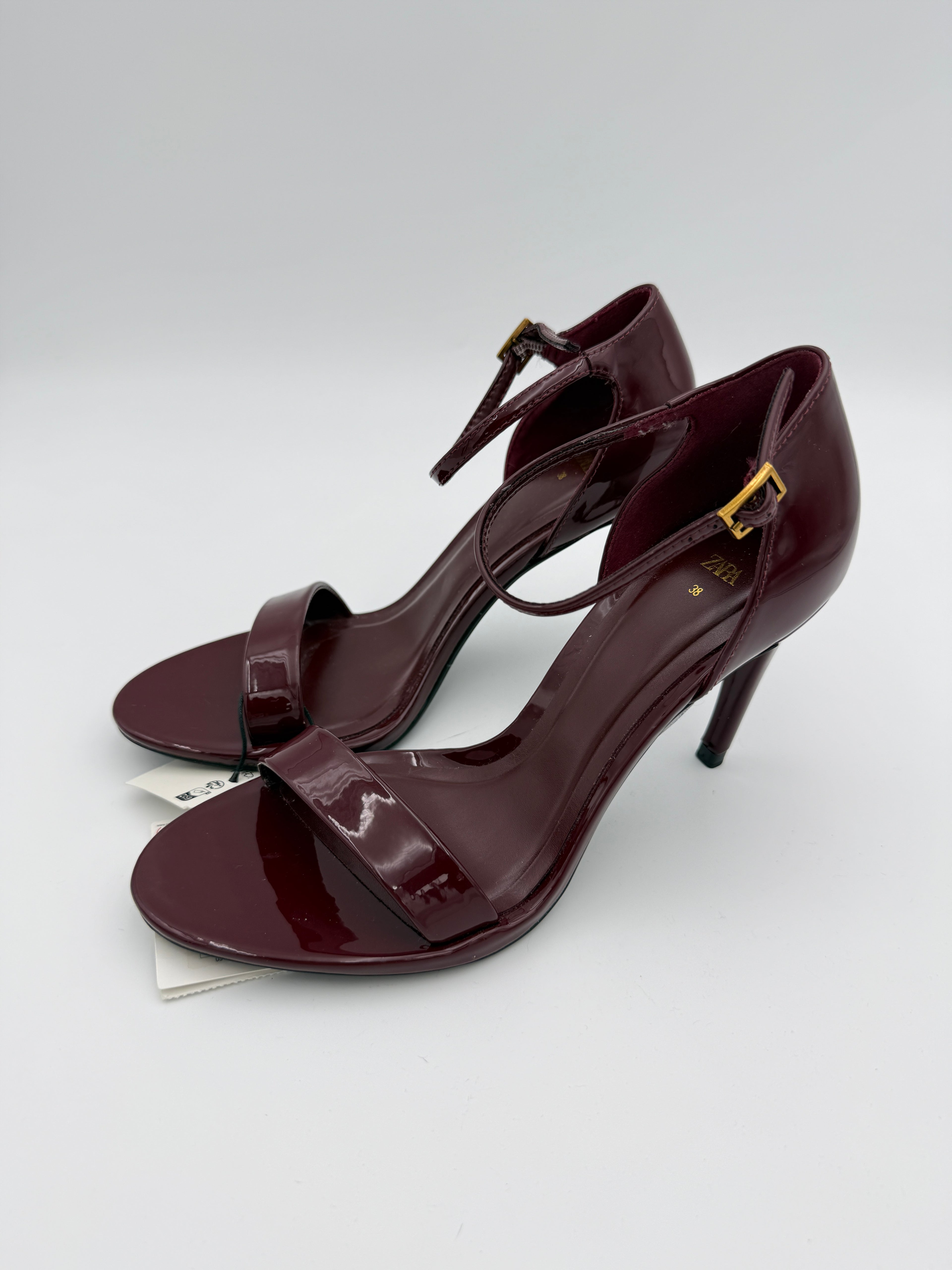 Zara Burgundy Sandals -NEW - US7.5