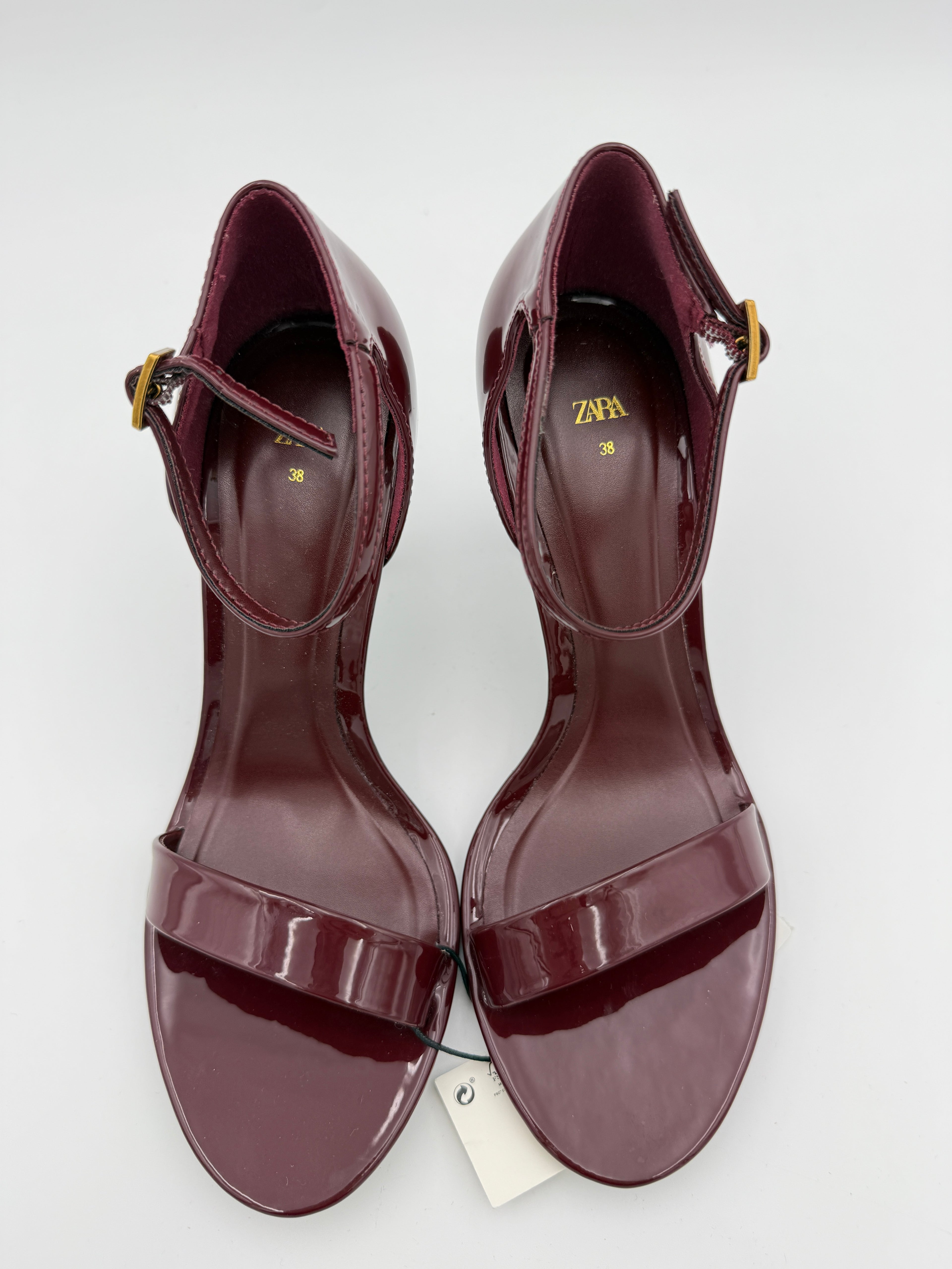 Zara Burgundy Sandals -NEW - US7.5