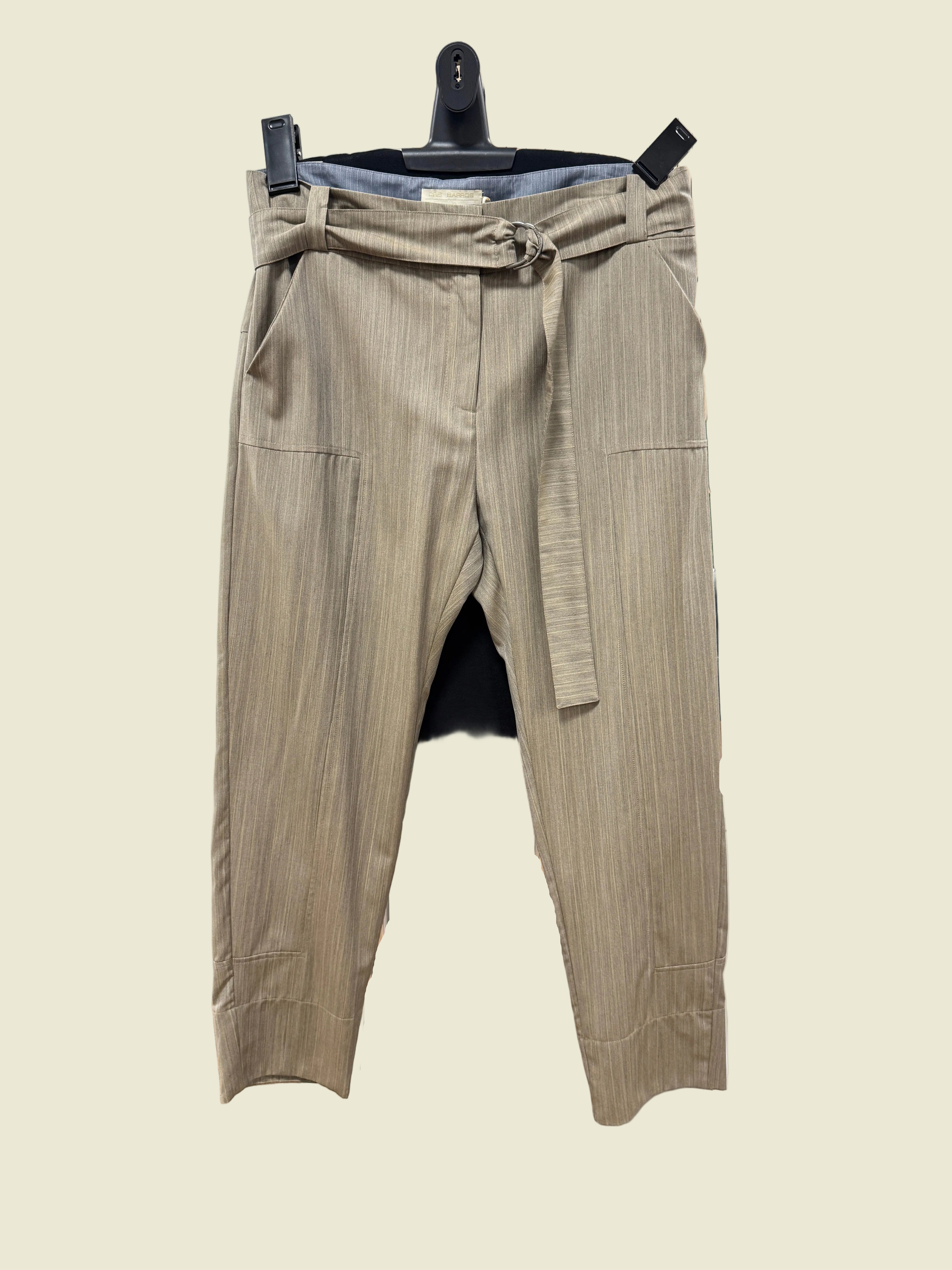 Cris Barros Striped Beige Trousers