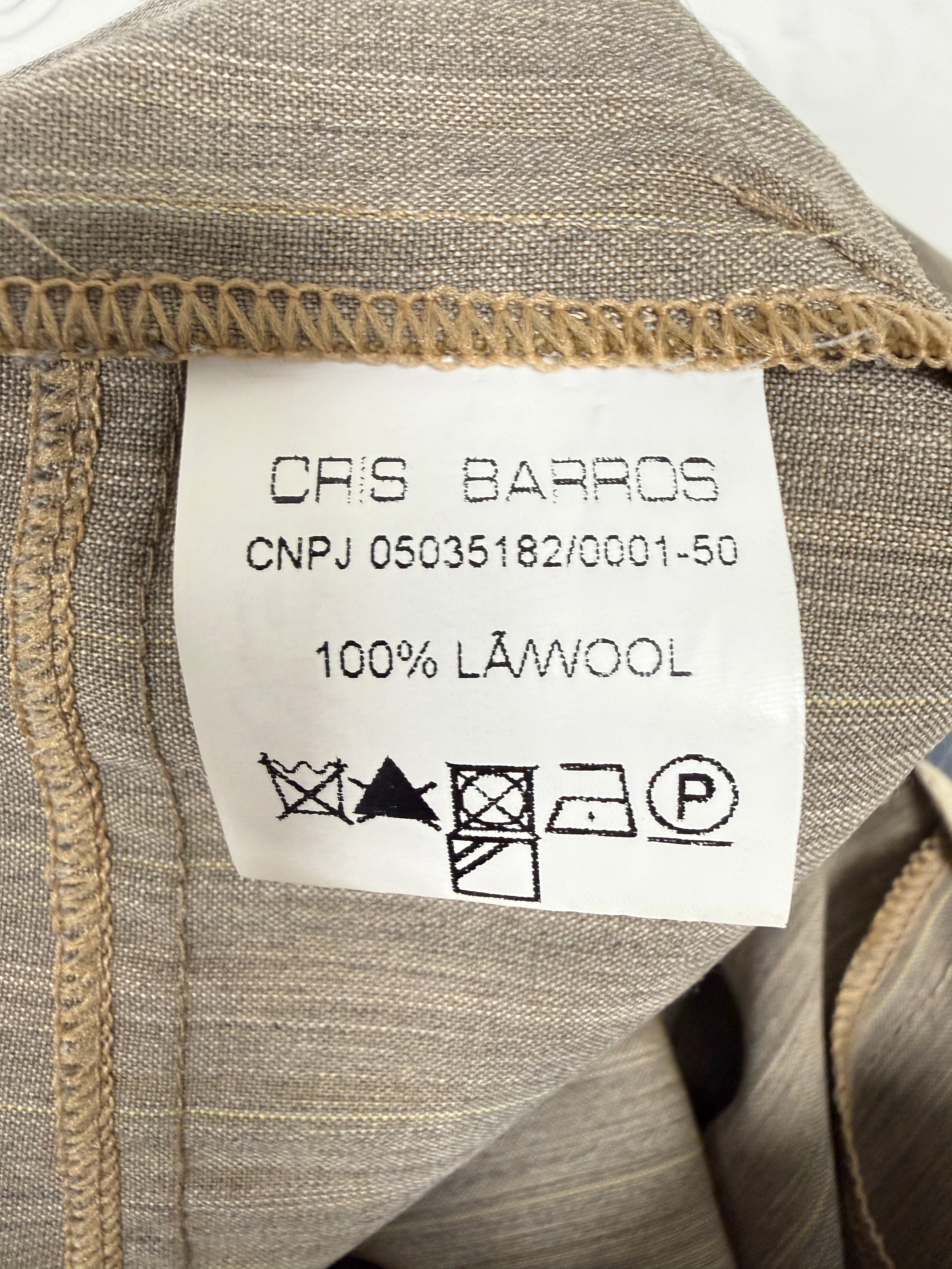 Cris Barros Striped Beige Trousers