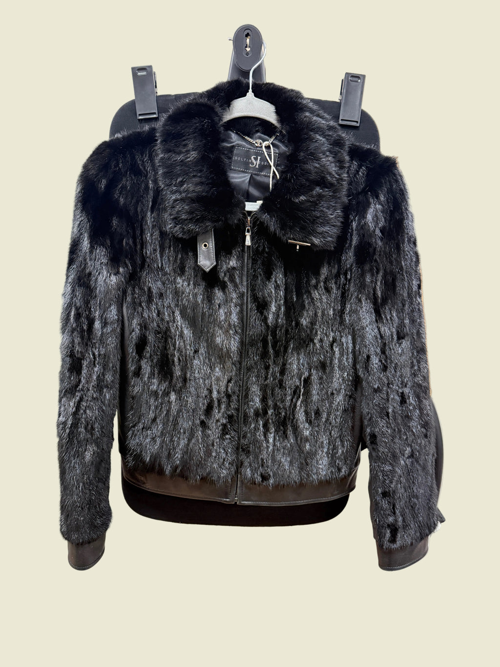Black Mink Fur jacket size small