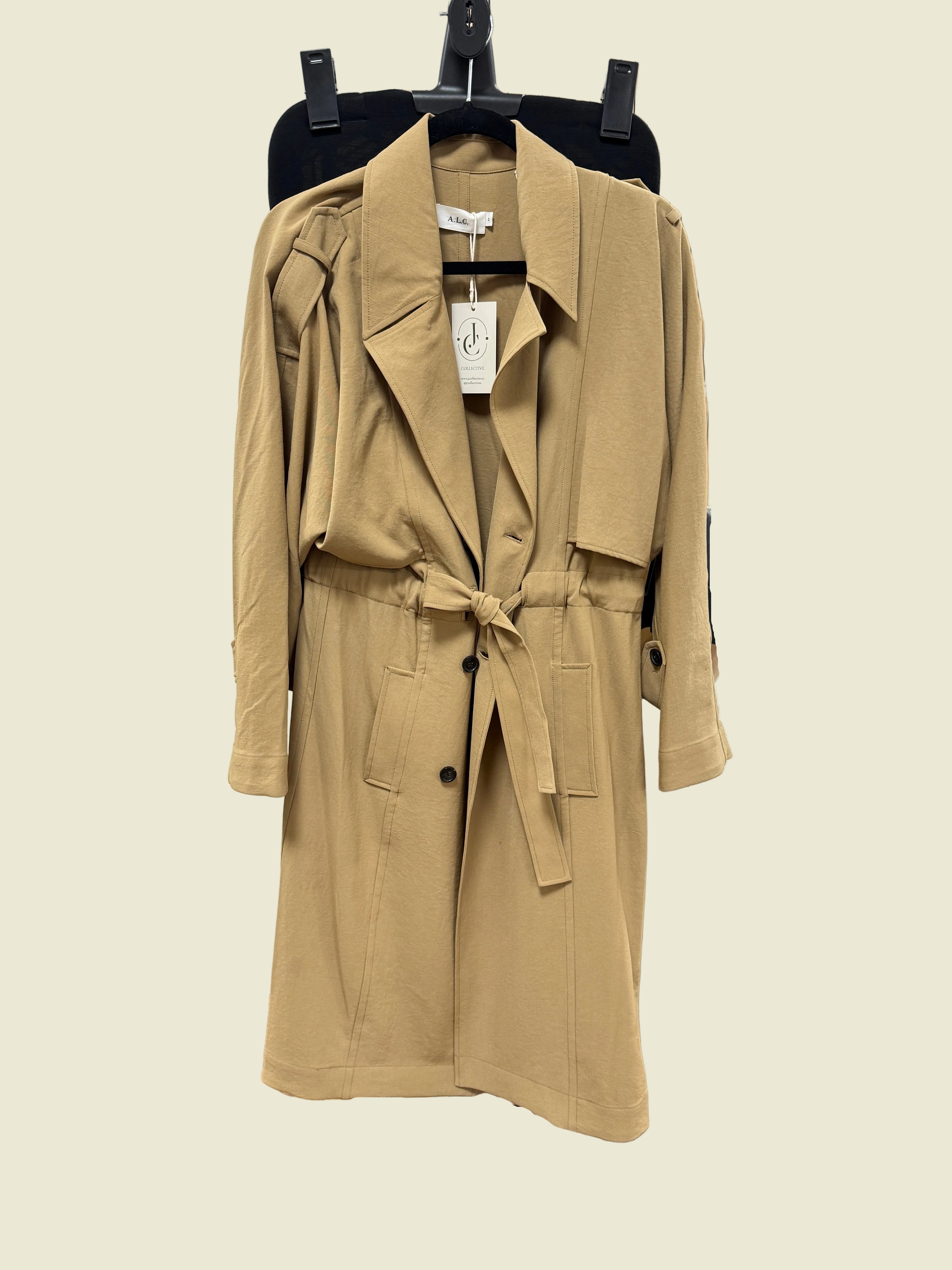 ALC light camel bailey  long Trench size 2