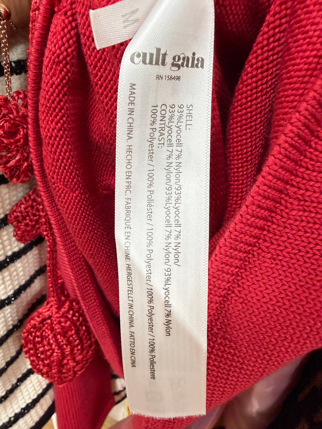 Cult Gaia Red knit dress