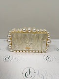 Cult gaia Pearl Acrylic clutch