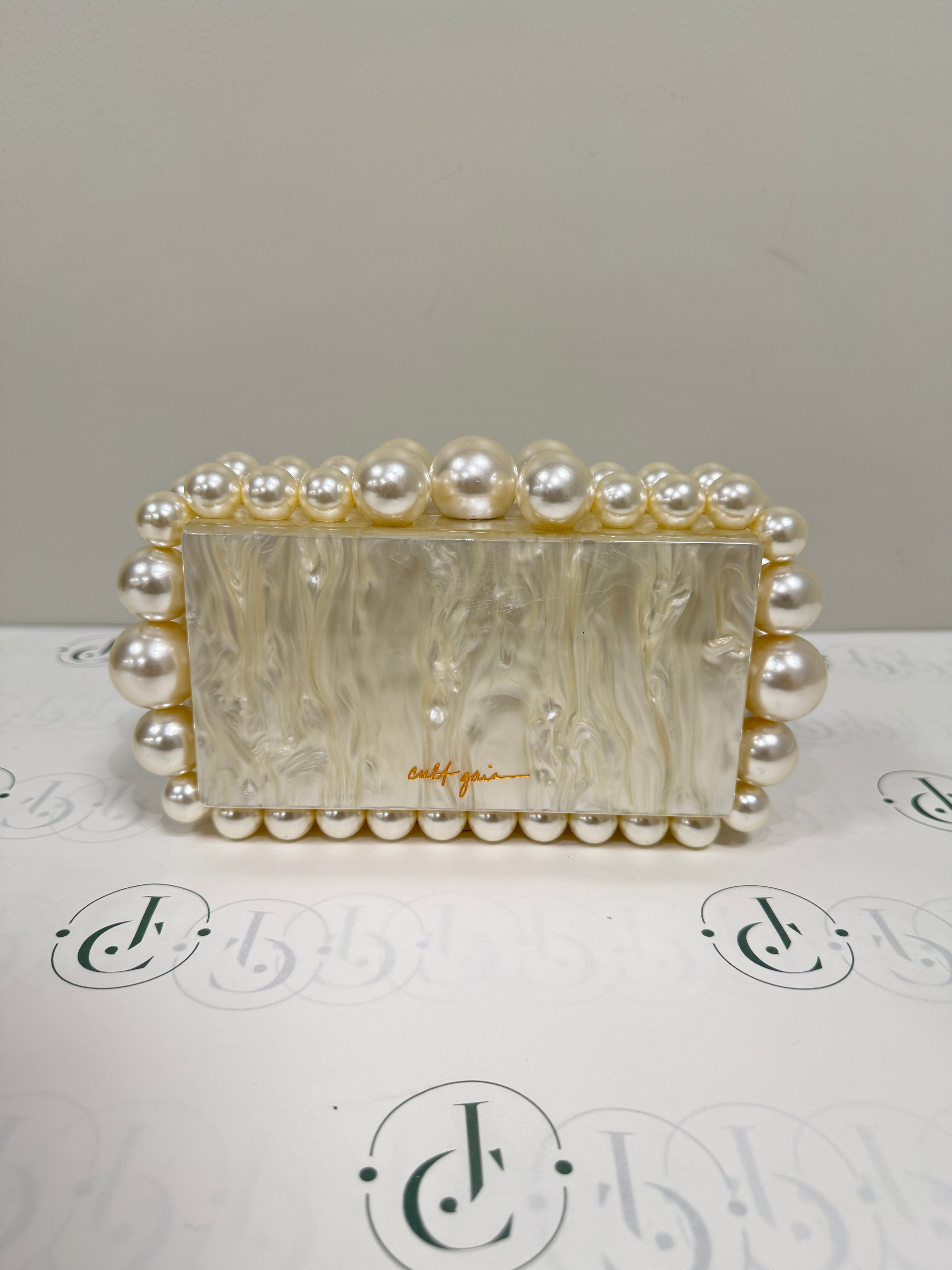Cult gaia Pearl Acrylic clutch