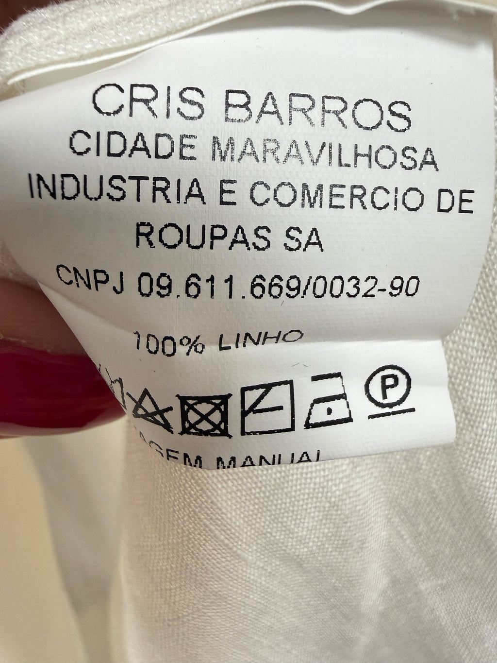 Cris Barros Bell Sleeve Linen White Top - NEW without Tags - Size L