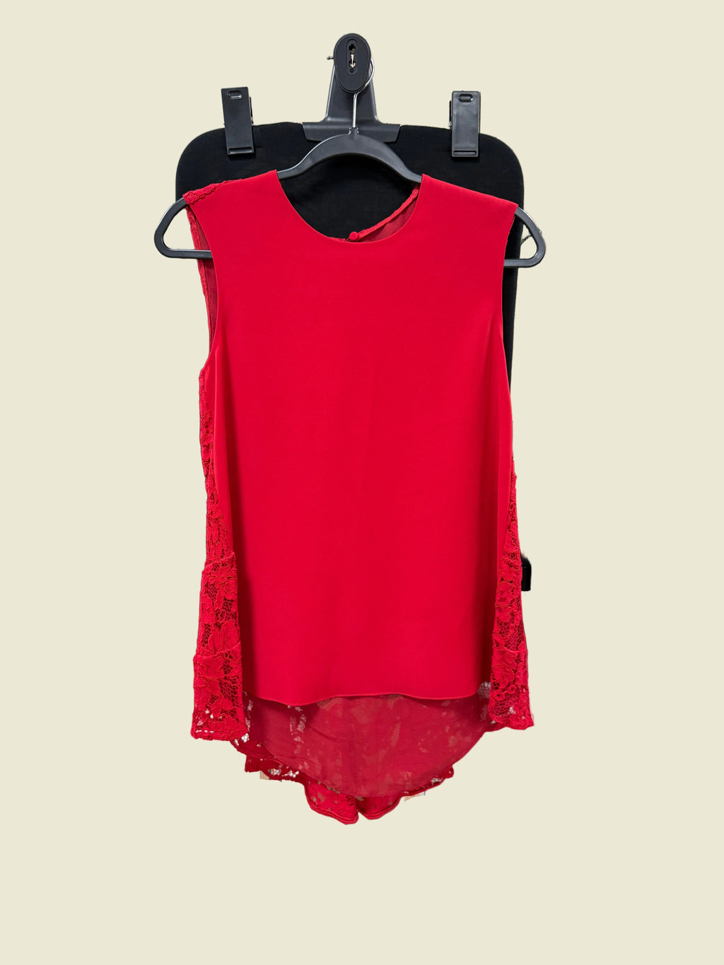 Carolina Herrera Red Lace Top Size L
