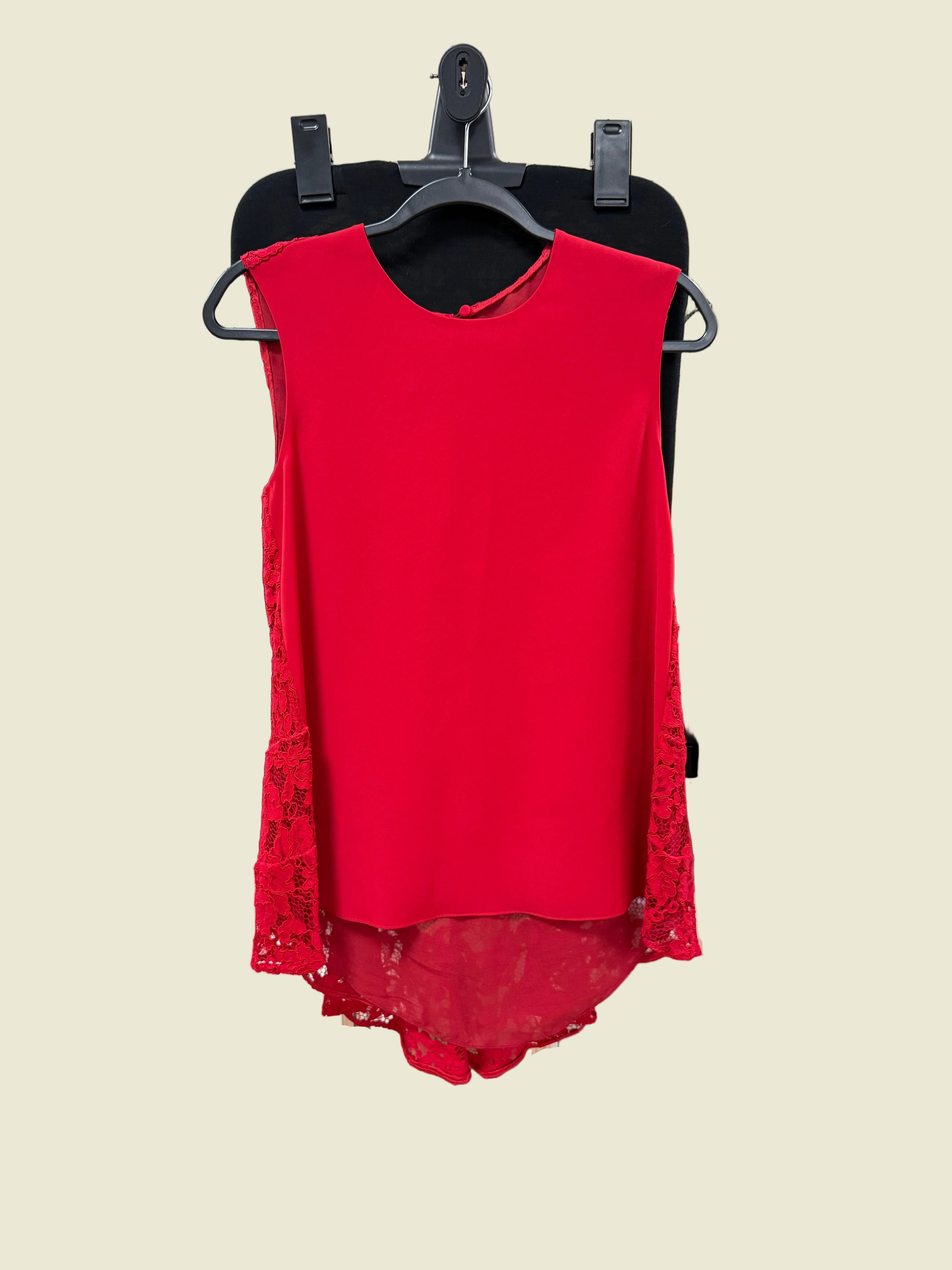 Carolina Herrera Red Lace Top Size L