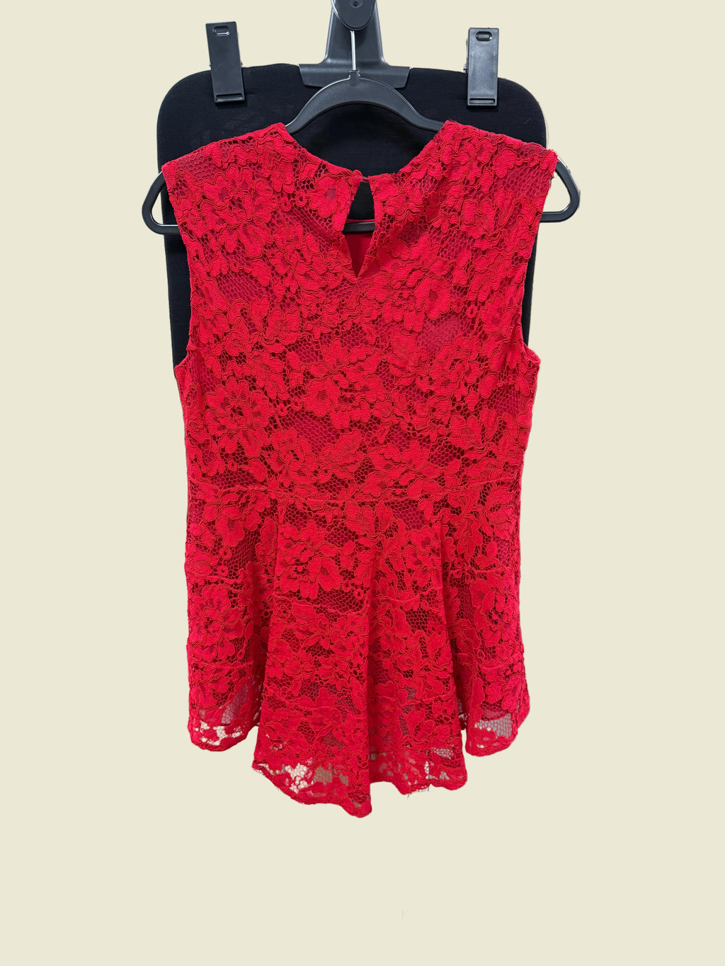 Carolina Herrera Red Lace Top Size L