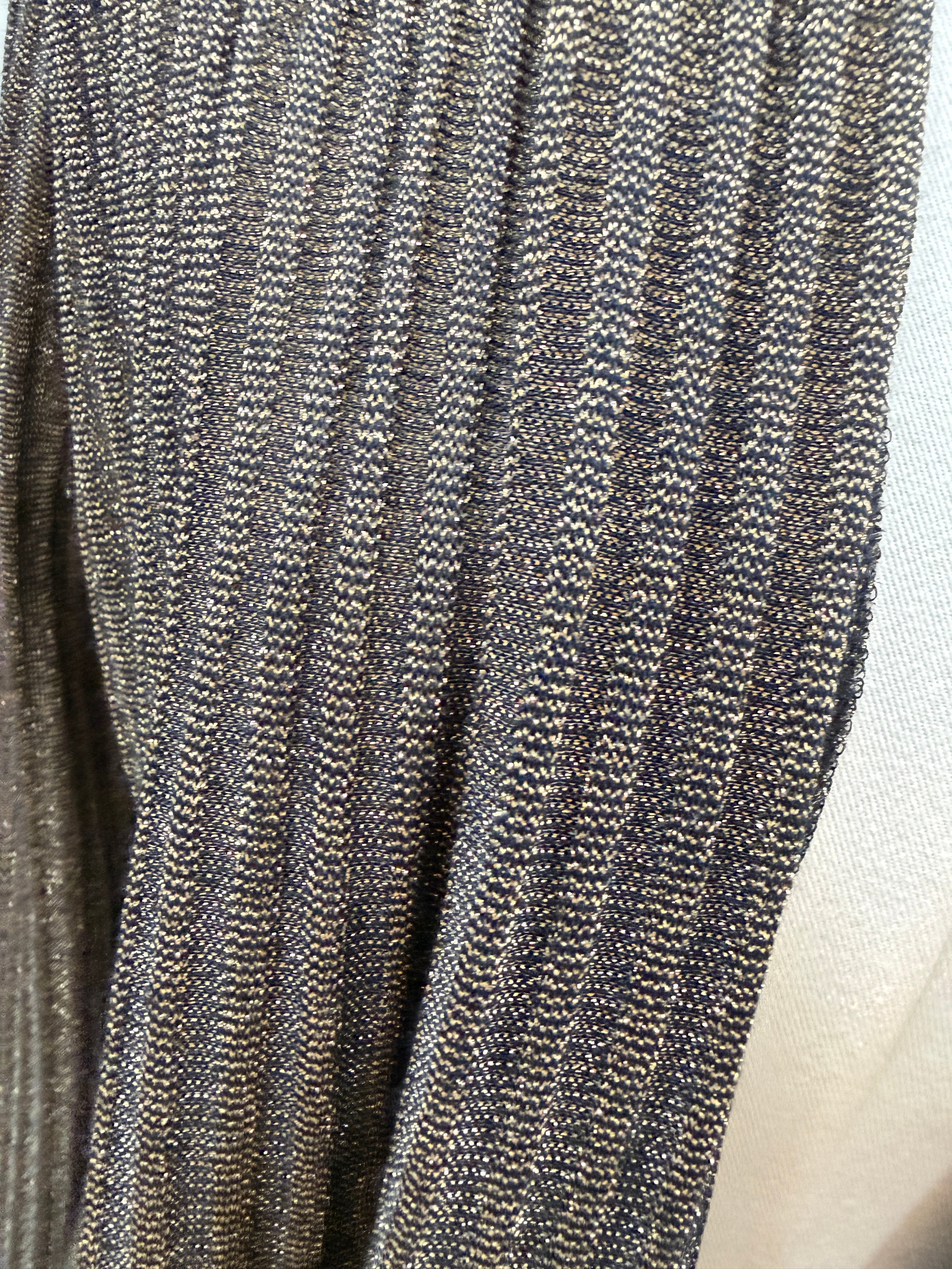 CANAL gold metalic knit Cardigan Small