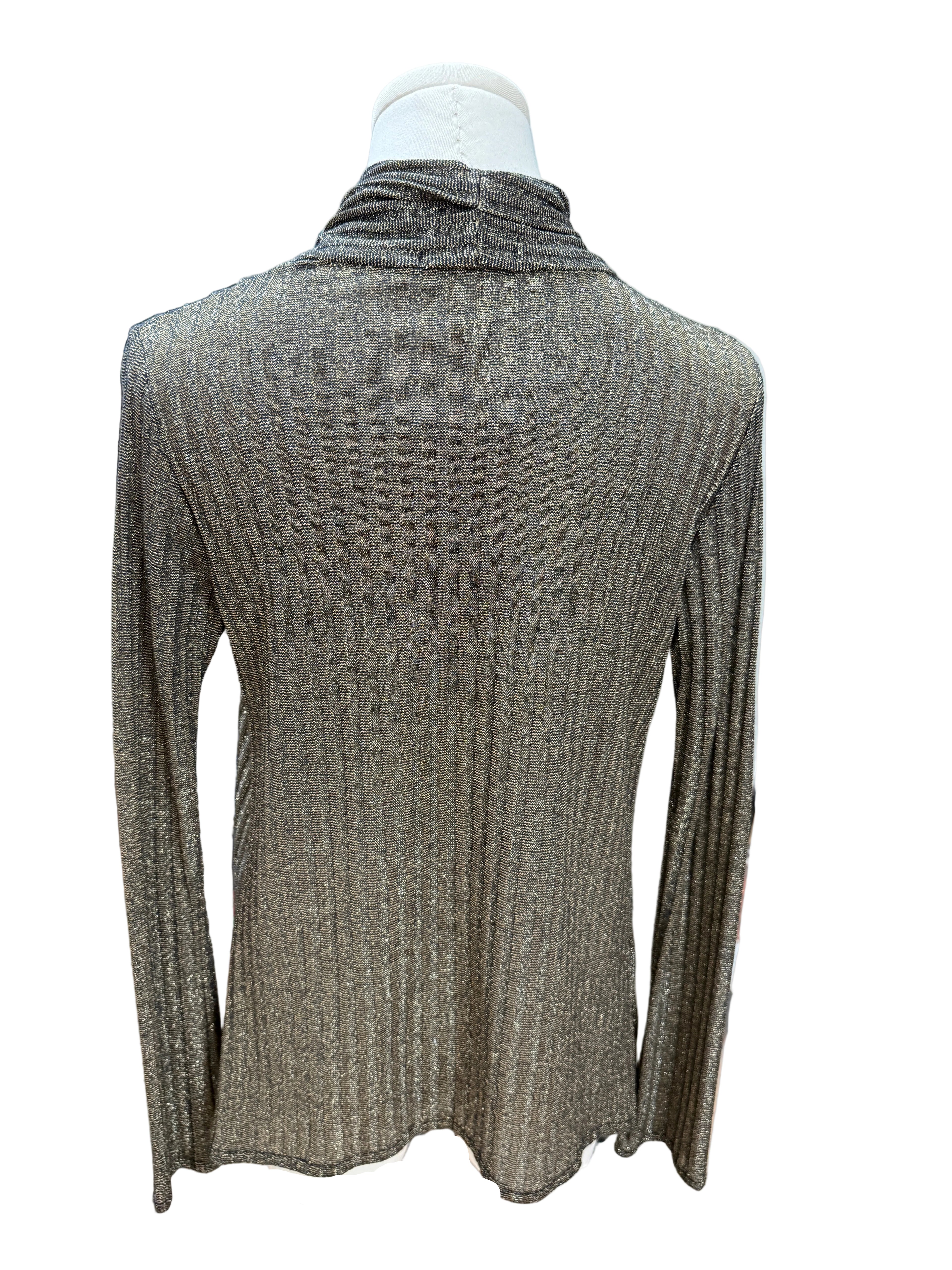CANAL gold metalic knit Cardigan Small