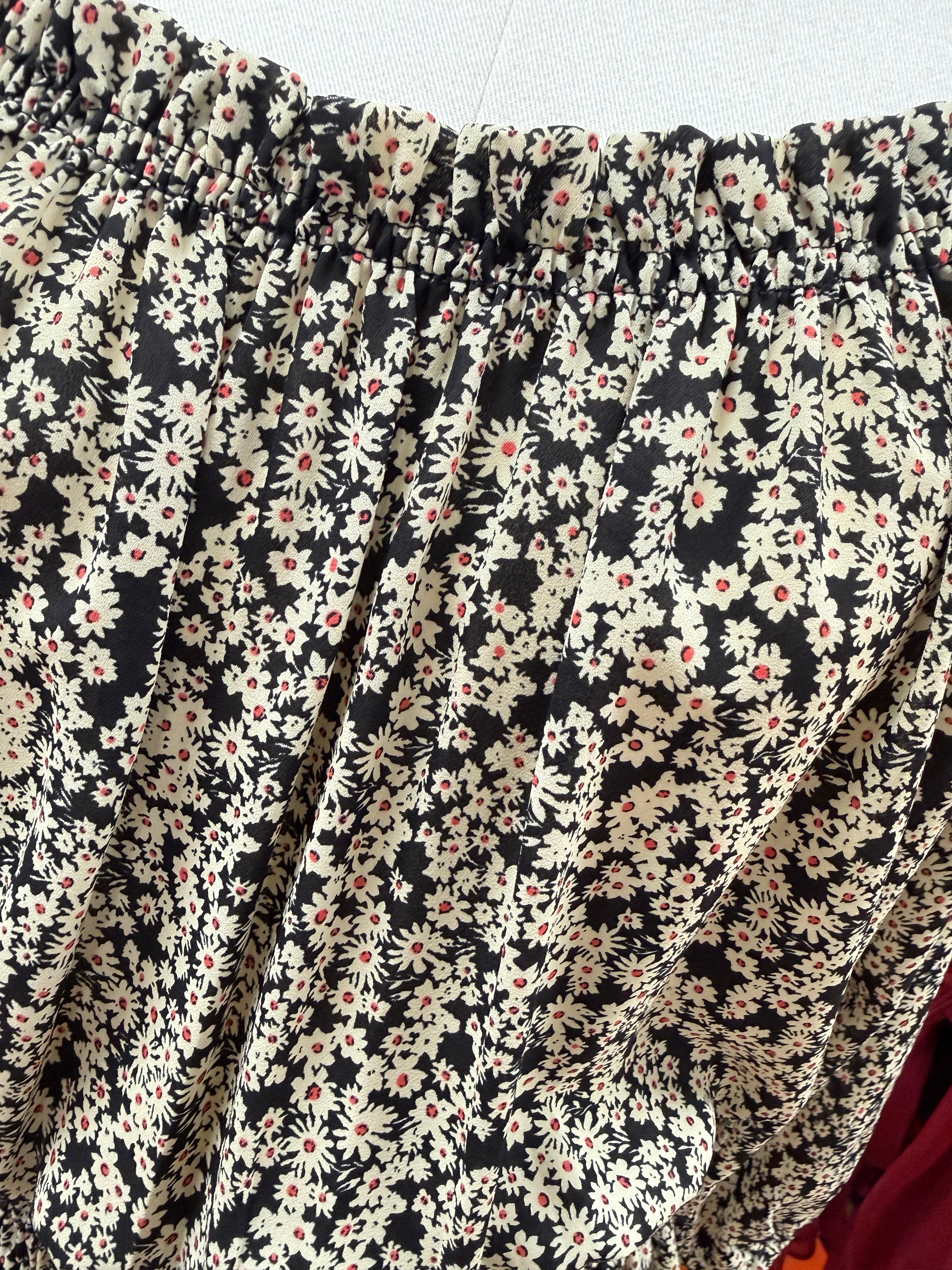 Amissima Black Florar Mini dress Small