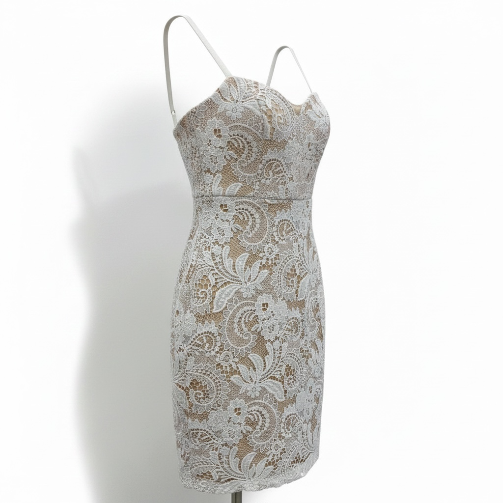 Guess White lace dress size 2 NWT