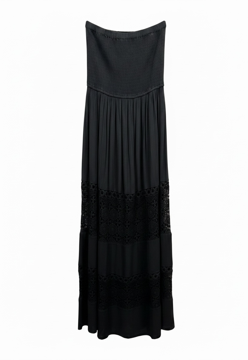 Chelsea Black Strapless Summer Dress