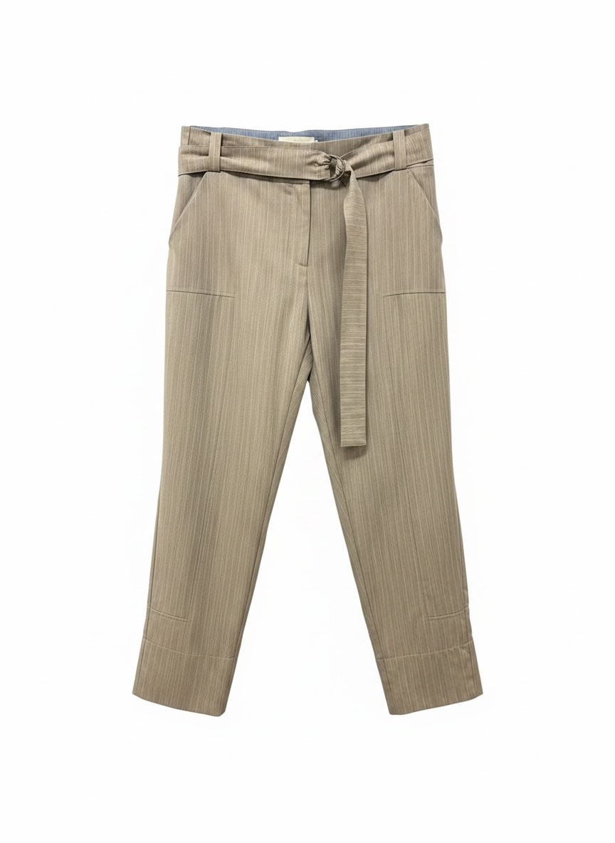 Cris Barros Striped Beige Trousers