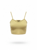 Mixed Butter Yellow Knit Crop Top