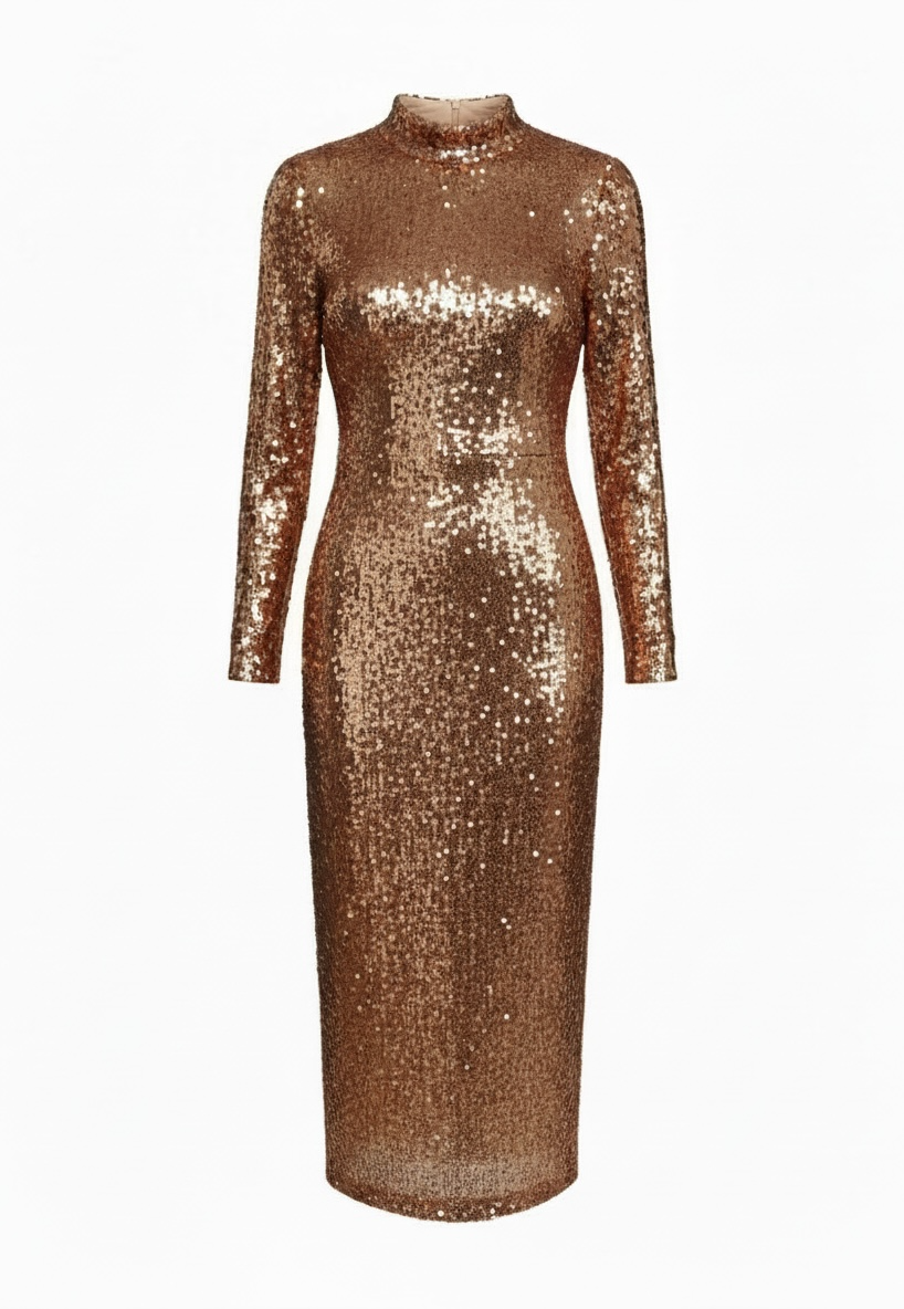 Ted Baker Rose sequin midi dress Large