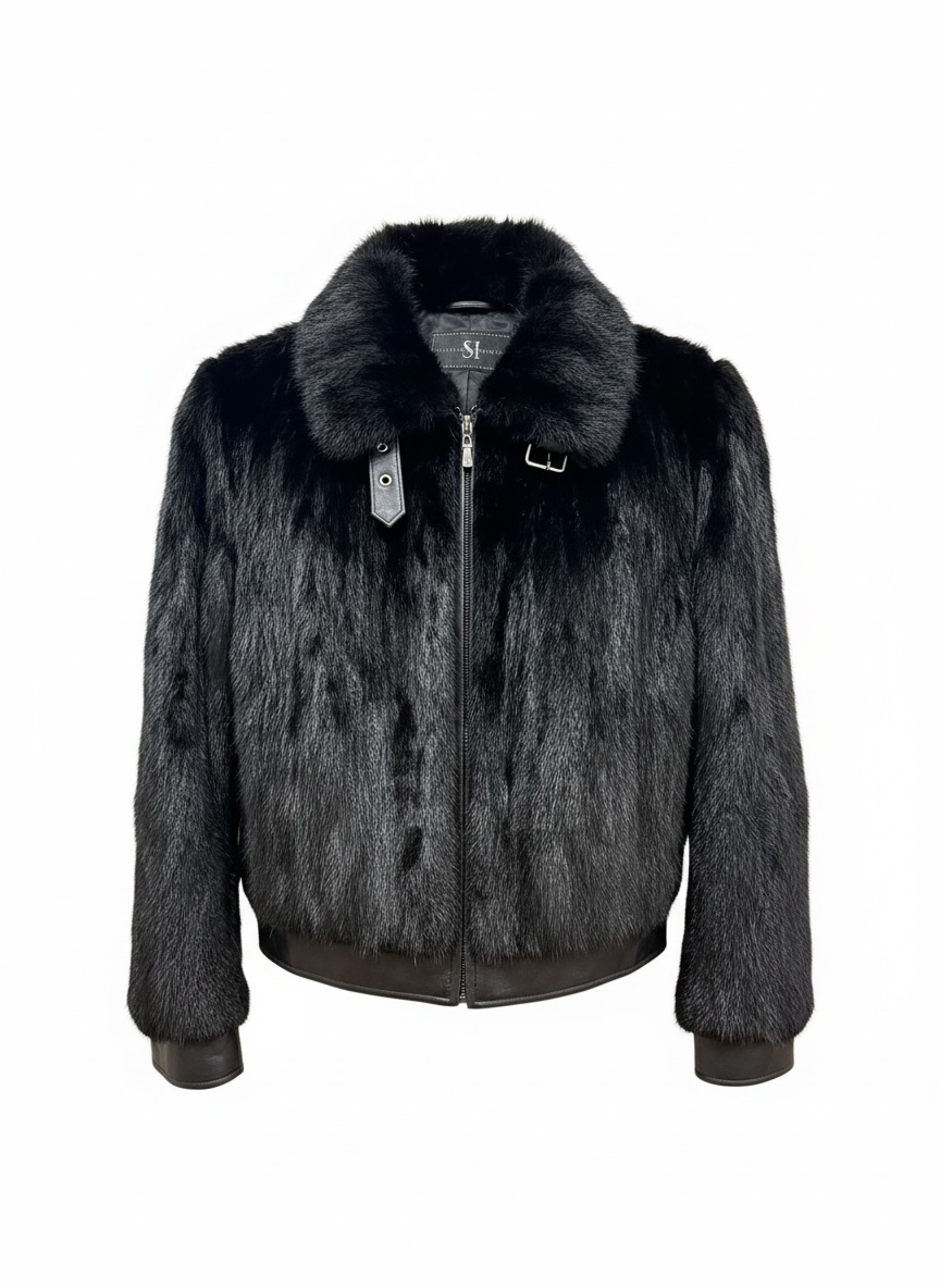 Black Mink Fur jacket size small