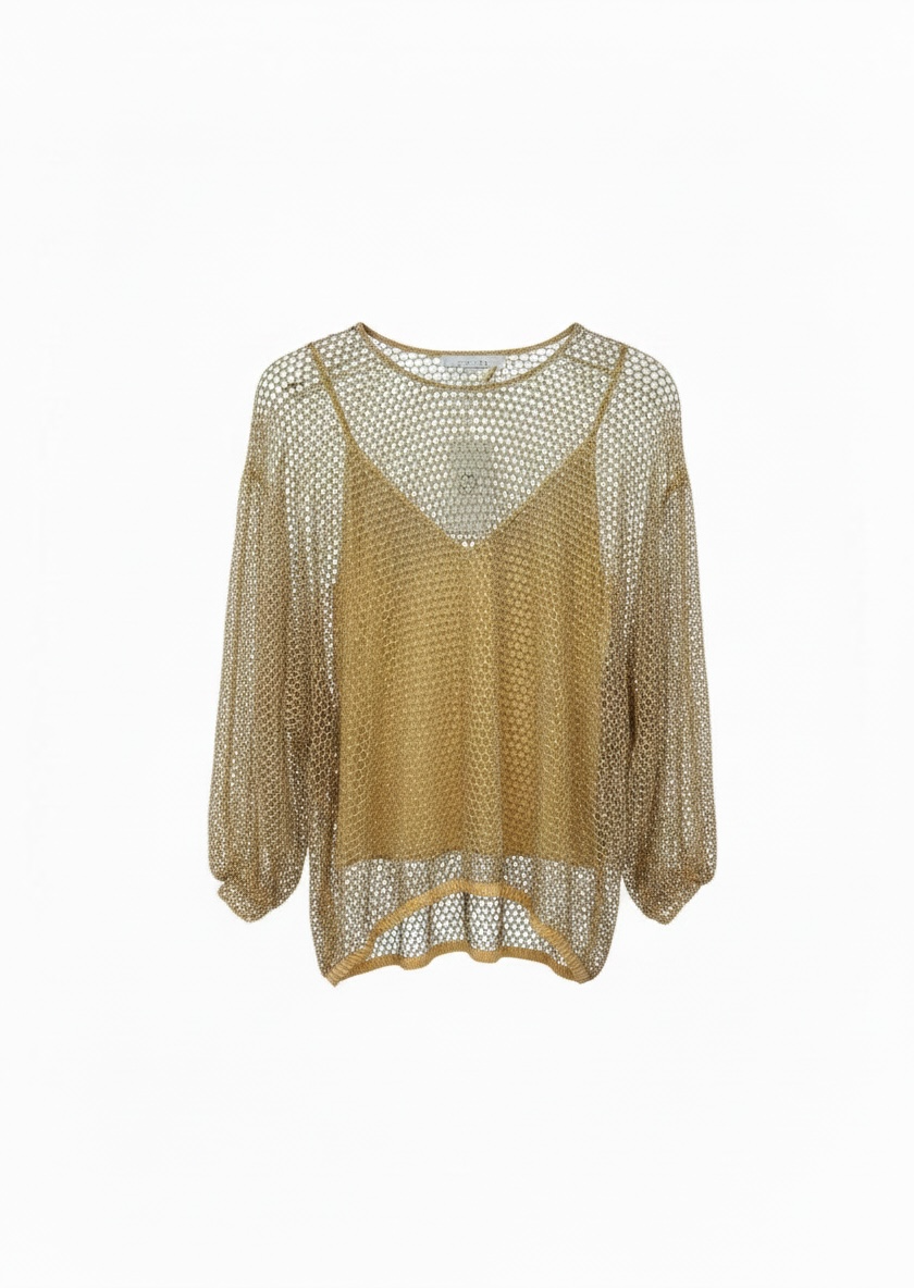 NK Gold Silver Sequin top NEW Medium