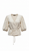 Maje Off white Embroidered shorts top set size 1