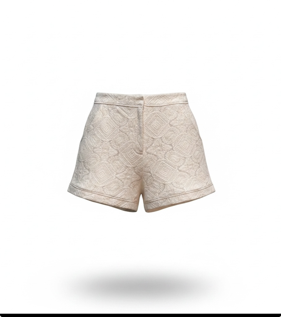 Maje Off white Embroidered shorts top set size 1