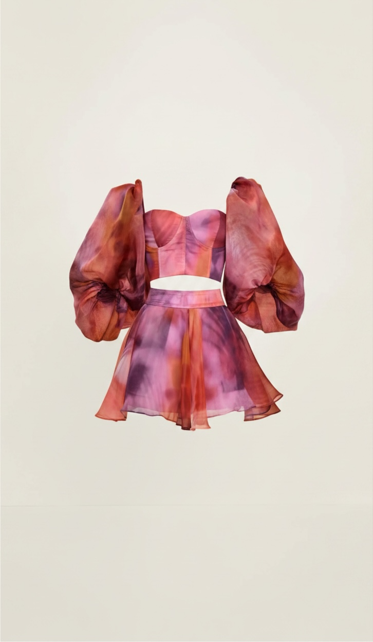 Andrea Iyamah Pink tie die skirt set Size L