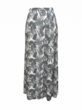 Leaf Print Long Skirt Small