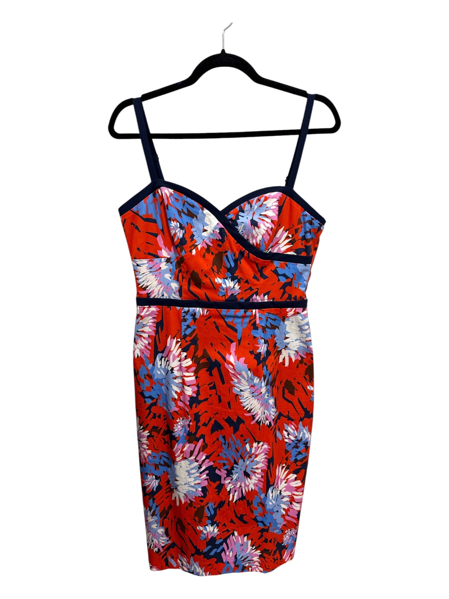 Black halo red flower works dress Medium NWT