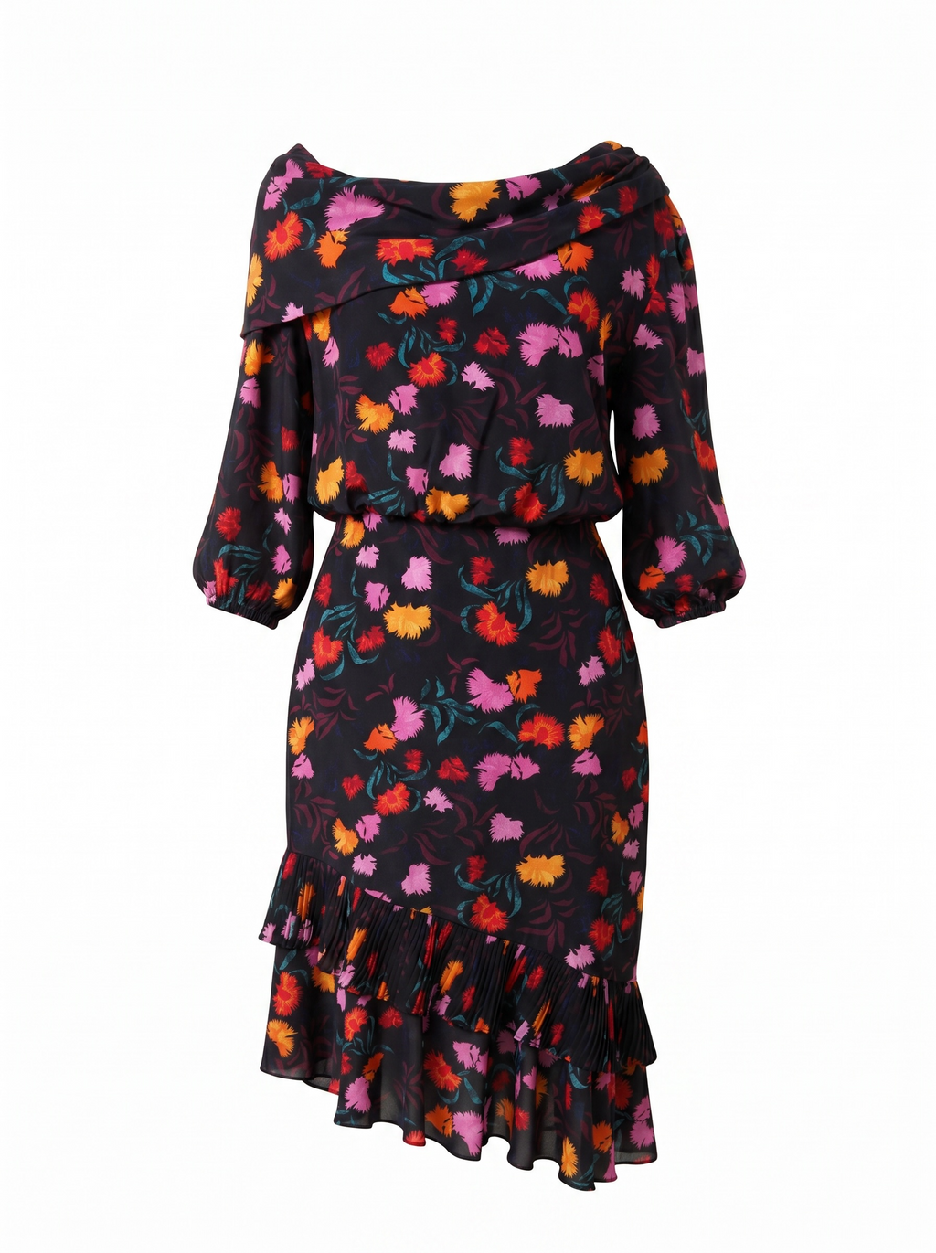 Saloni Silk off shouder Dress Medium
