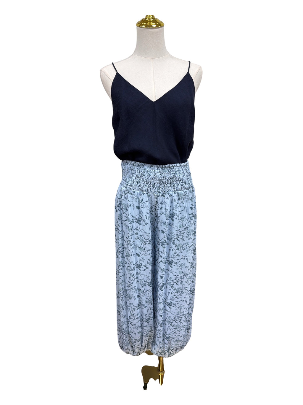 Le Soleil navy linen top