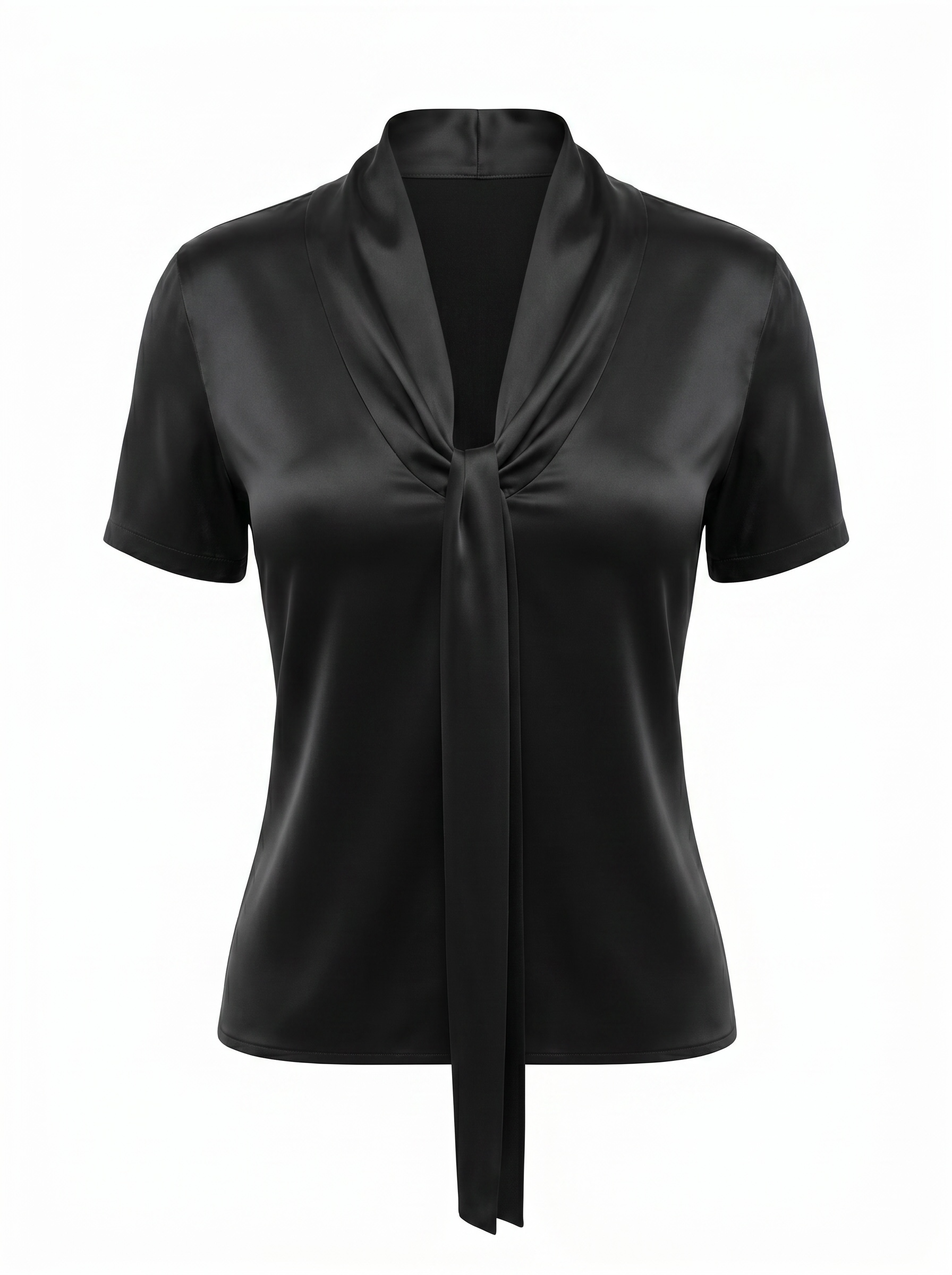 Zara satin black top