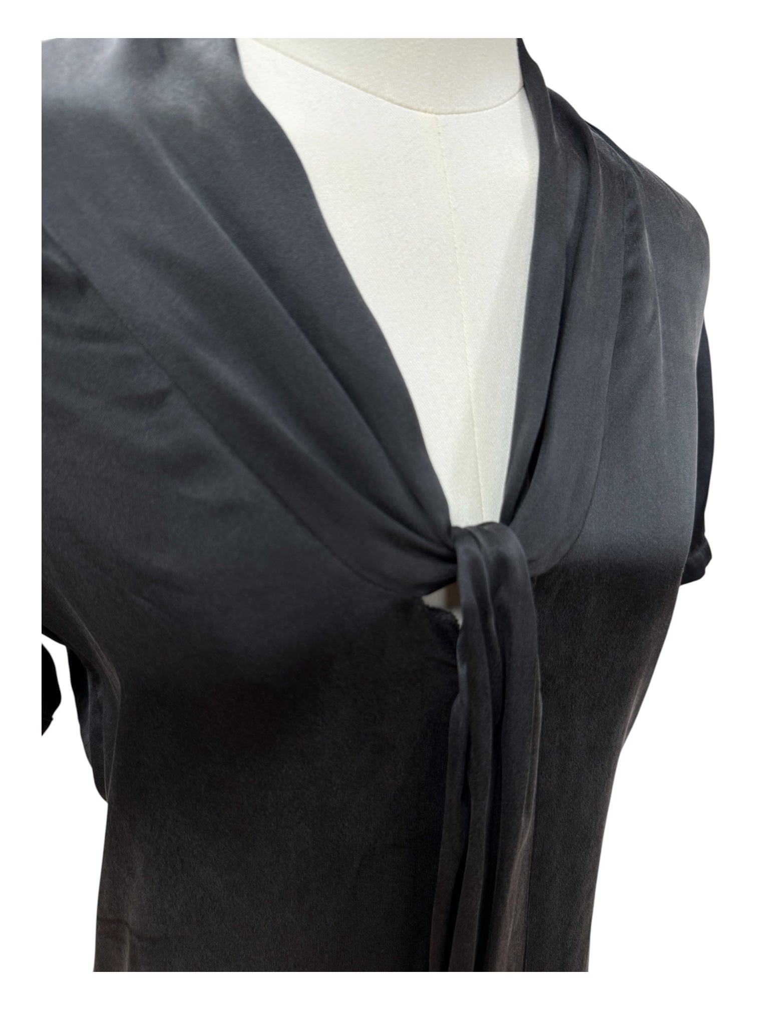 Zara satin black top